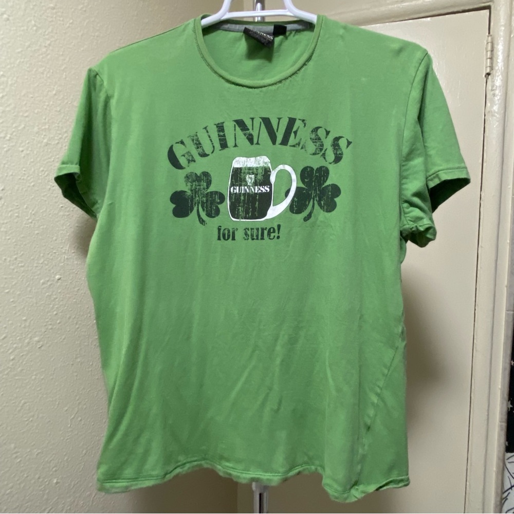 Guinness Beer For Sure! 2 Clover Green Graphic T Shirt Size XXL
